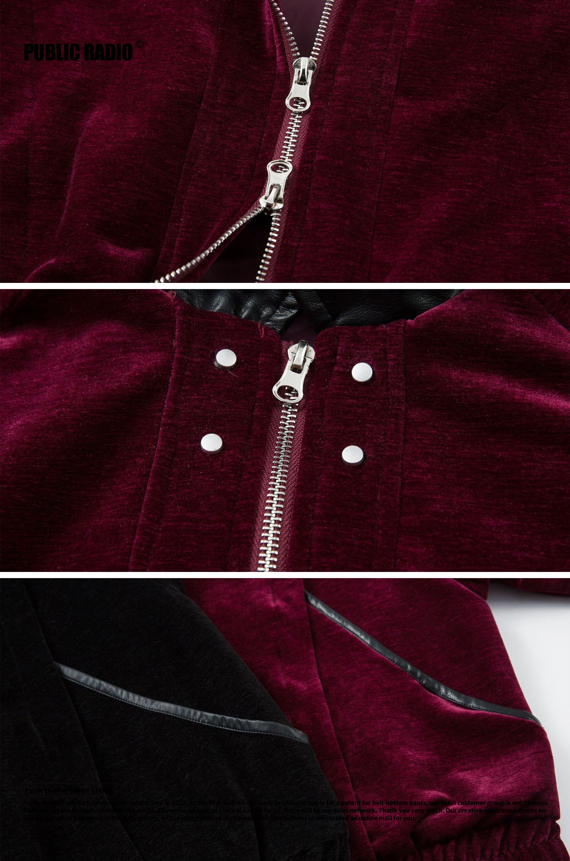 PUBLIC RADIO | 70S Woodstock Rock Commuter Solid Small Collar Heavyweight Pure Cotton Vest