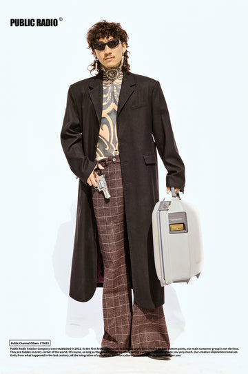 PUBLIC RADIO | 1980s Washington Blackhawk Cashmere American Retro Long Suit Cape for Men and Women