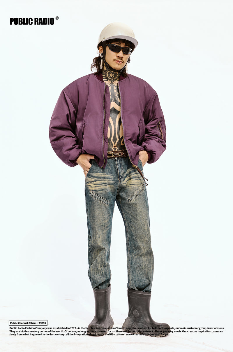 PUBLIC RADIO｜Tokyo Fashion Bosozoku Winter Baseball Jacket with Heavyweight Thick Liner