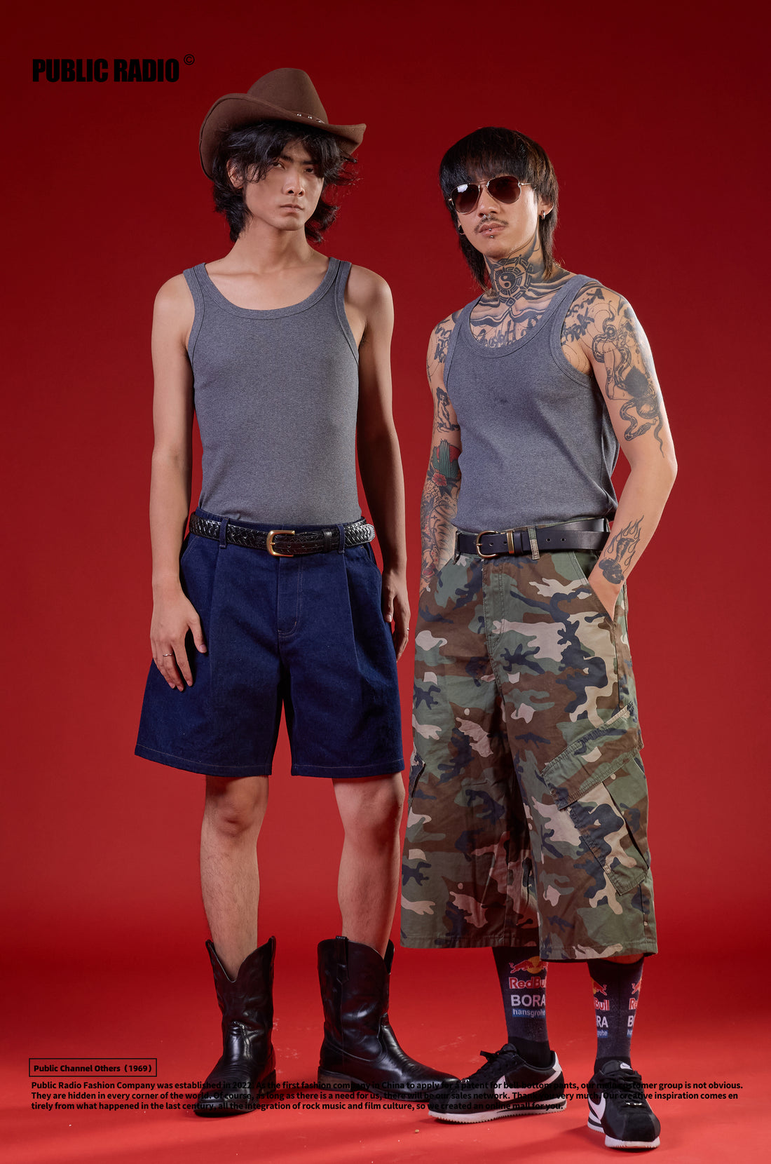 PUBLIC RADIO | American Vintage Slim Fit Pure Cotton Fiber Ribbed Undershirt Vest Base Layer