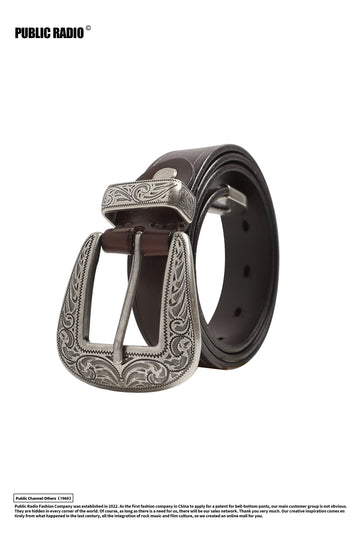 PUBLIC RADAIO｜MEXICANS Wild West Series Top Grain Leather Belts for Men and Women