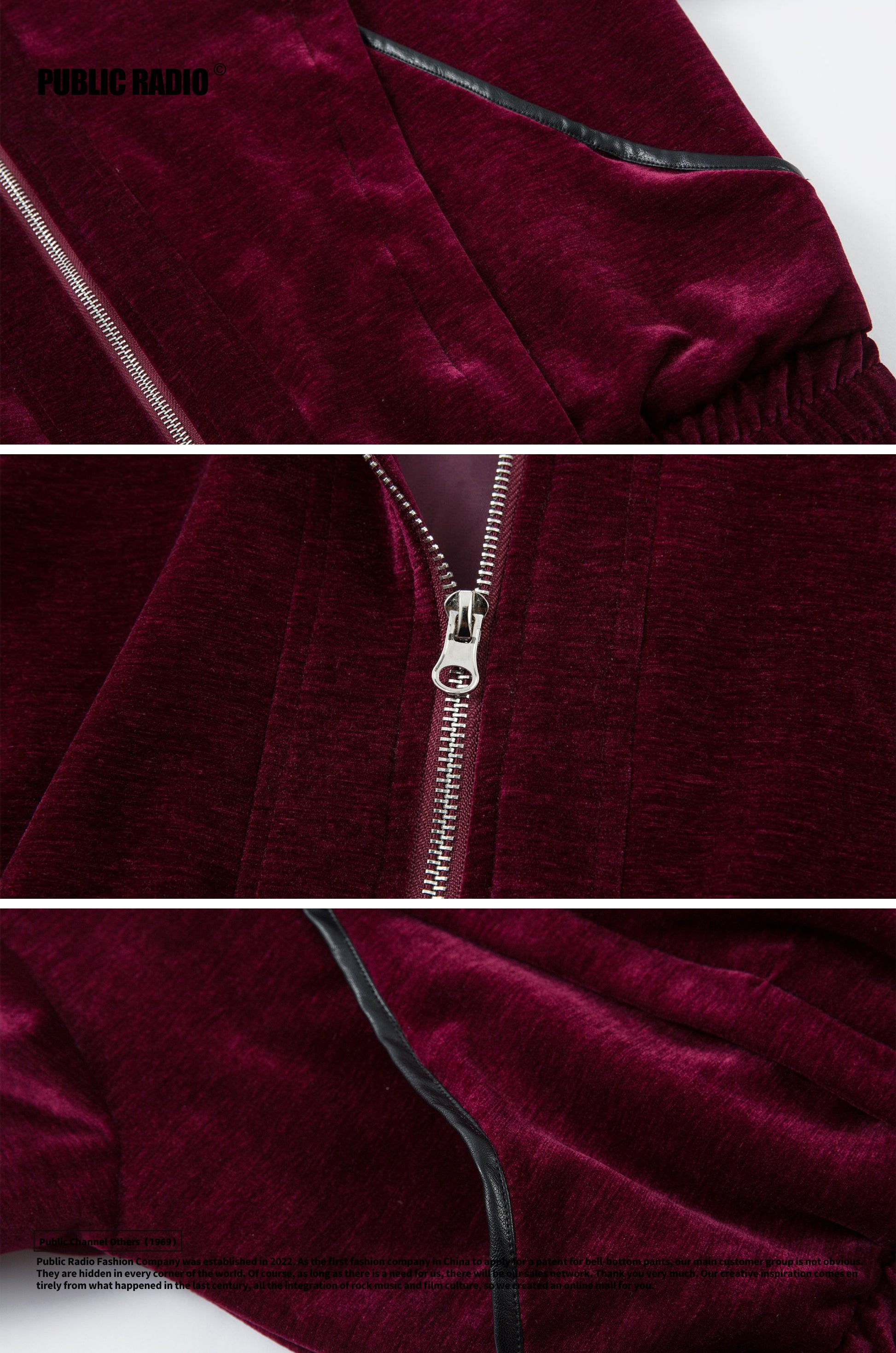 PUBLIC RADIO | 70S Woodstock Rock Commuter Solid Small Collar Heavyweight Pure Cotton Vest