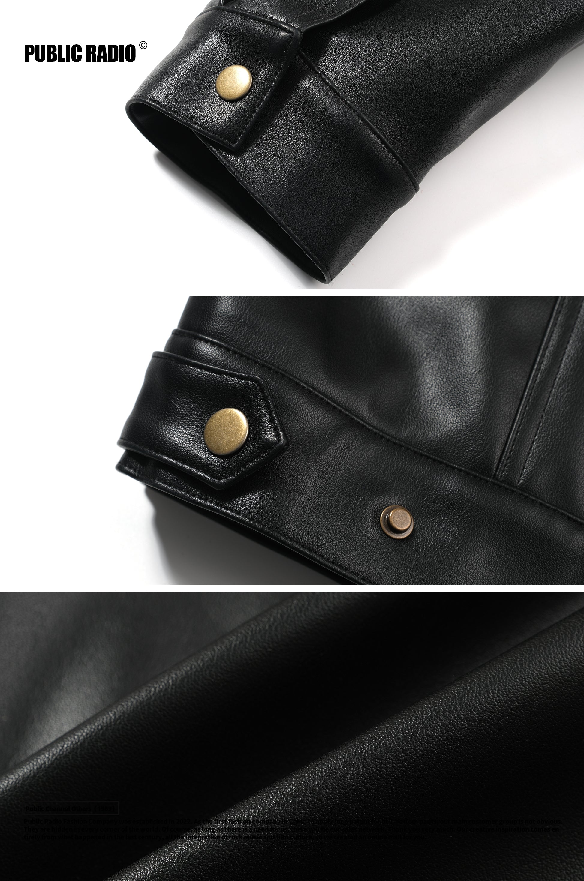 PUBLIC RADIO｜SHERIFF Series Retro Matte Genuine Leather Heavyweight Short Jacket (Thick Fit)