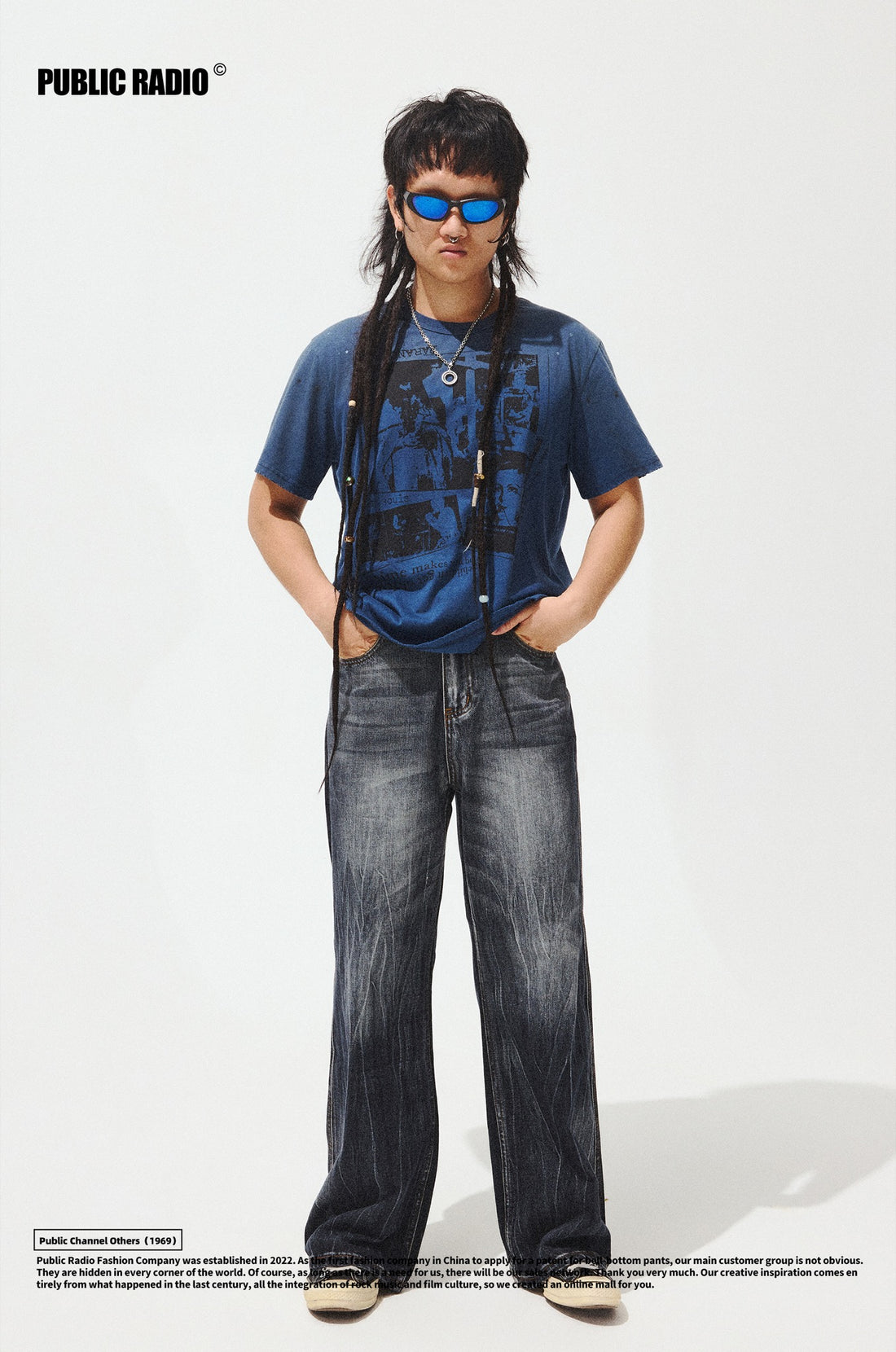 PUBLIC RADIO | Black Washed Faded Jeans - Image 1