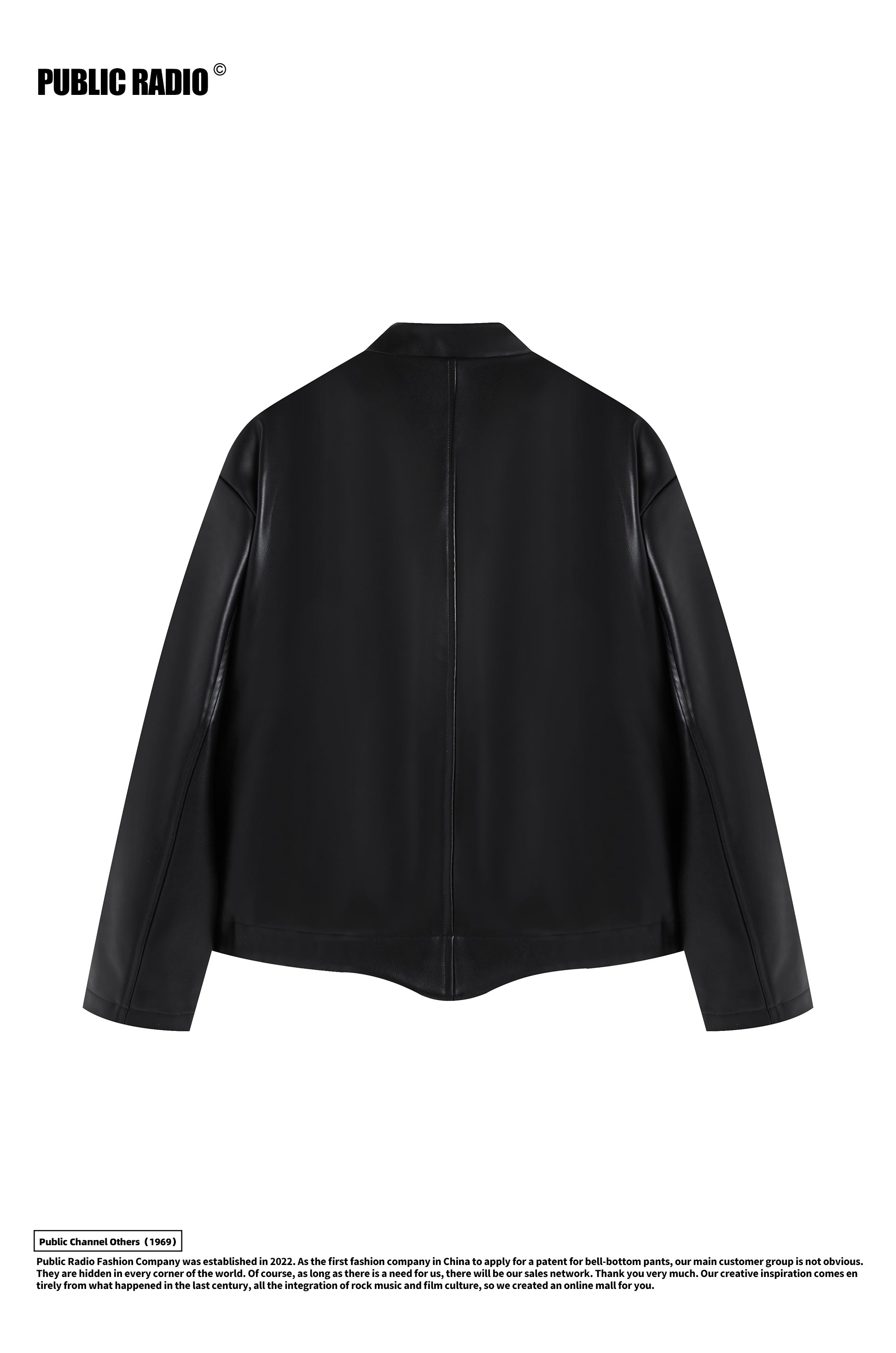 PUBLIC RADIO | American Vintage Classic Motorcycle Genuine Leather Jacket Alloy Double-Breasted