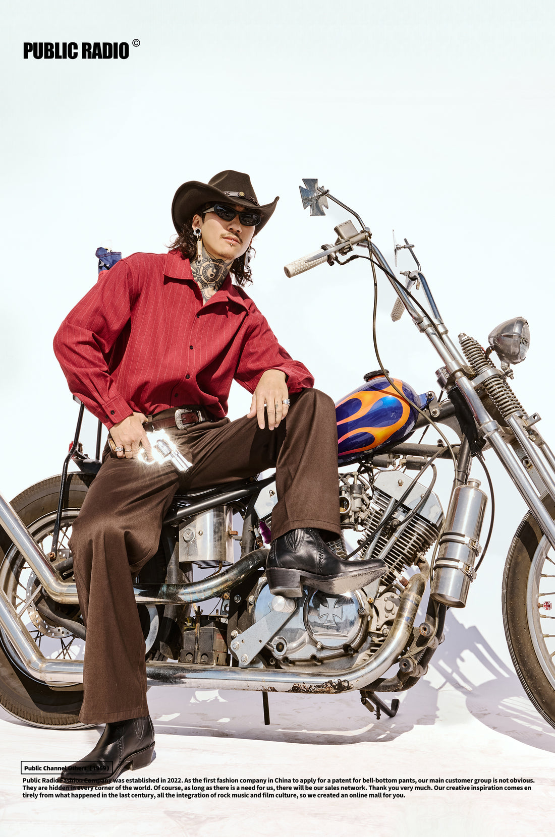 PUBLIC RADIO｜Mexican Western Hero Series Thick Striped Extra-Thick Shirt with Waist Collar Hippie Style