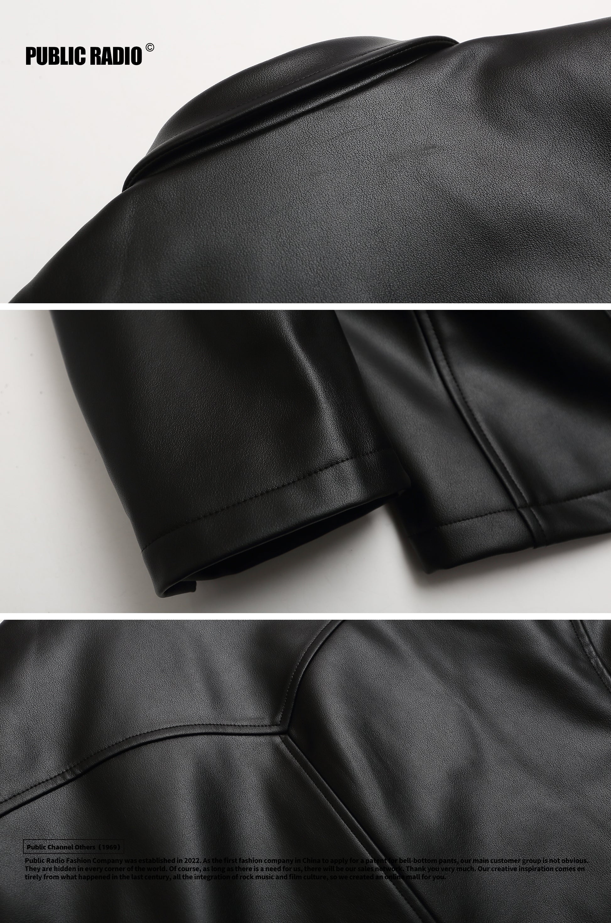 PUBLIC RADIO｜Classic Matte Glossy Suits with Padded Leather Shoulders and Double-Breasted Design, inspired by the 1990s Deadly City series.