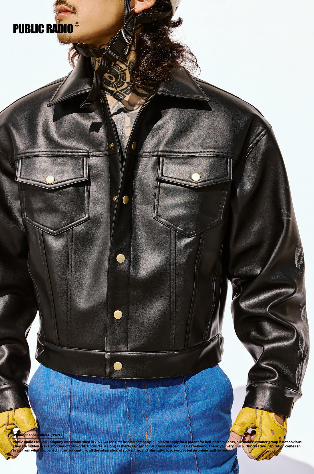 PUBLIC RADIO｜SHERIFF Series Retro Matte Genuine Leather Heavyweight Short Jacket (Thick Fit)
