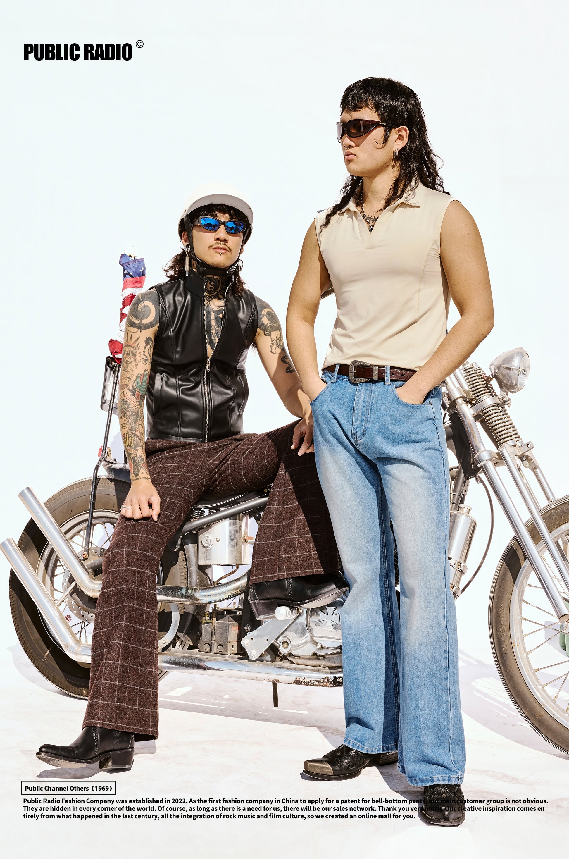 PUBLIC RADIO | 90S TOKOYMAN POLO Neck Slim Fit Vest American Vintage Vest