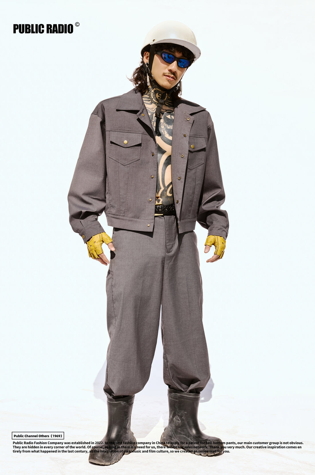 PUBLIC RADIO | Tokyo Bosozoku Series Japanese Style Short Jacket Imported Oversized Motorcycle Jacket Retro