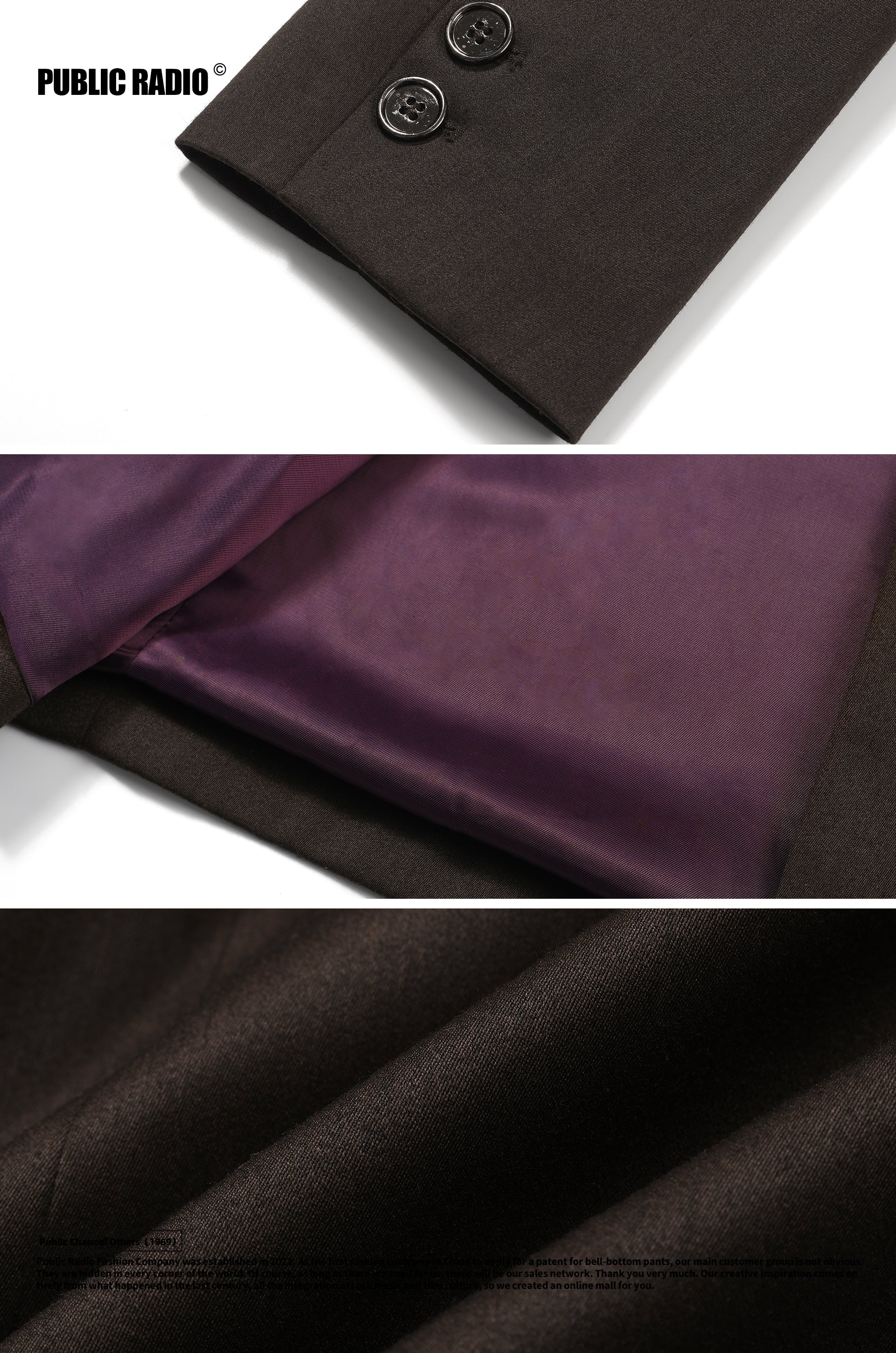 PUBLIC RADIO｜MEXICANS Wild West Classic Silky Cashmere Padded Shoulder Blazer