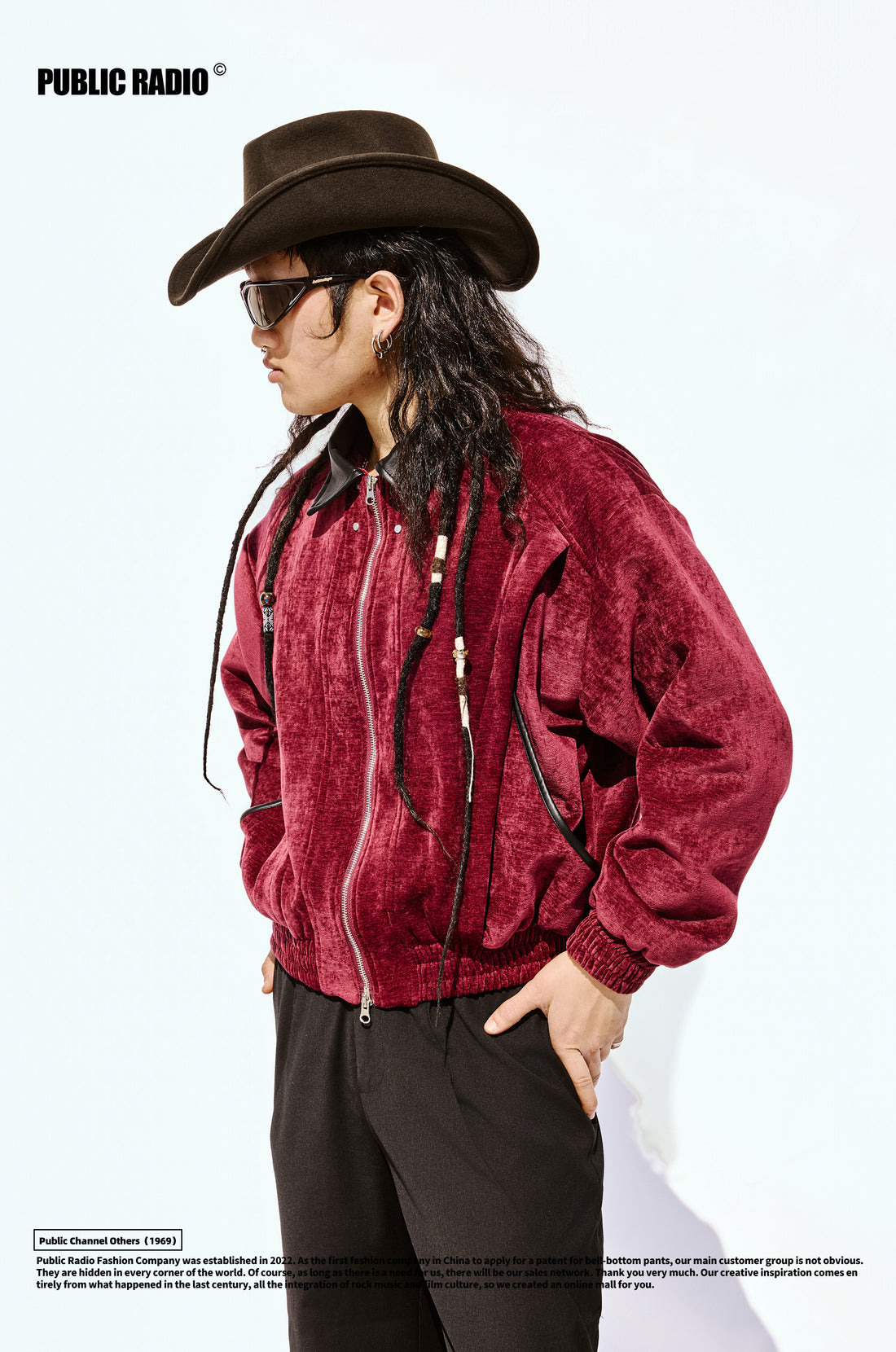 PUBLIC RADIO | American Retro Corduroy Glossy Loose-fitting Jacket, Warm and Heavyweight Motorcycle Jacket