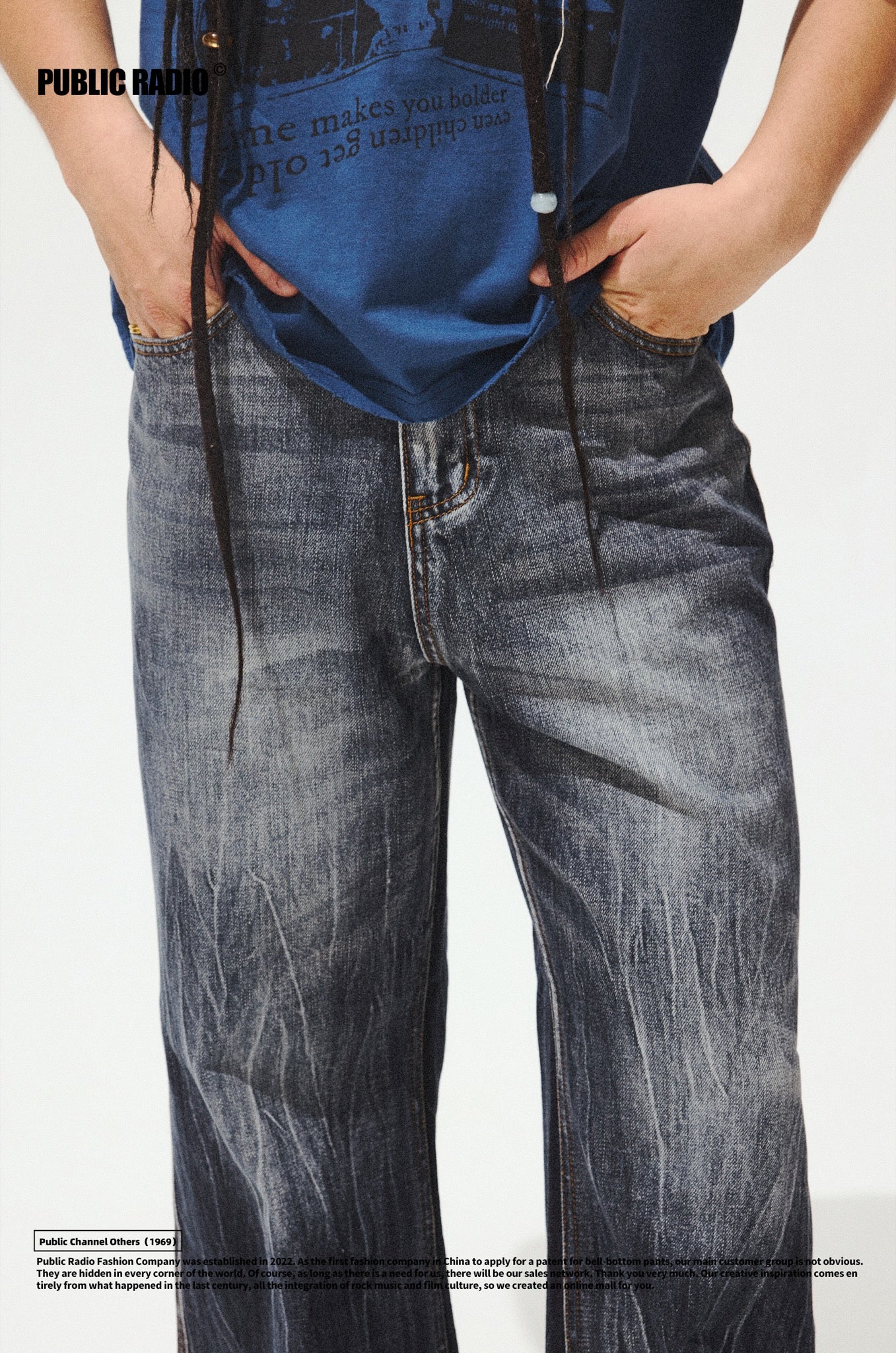 PUBLIC RADIO | Black Washed Faded Jeans - Image 3
