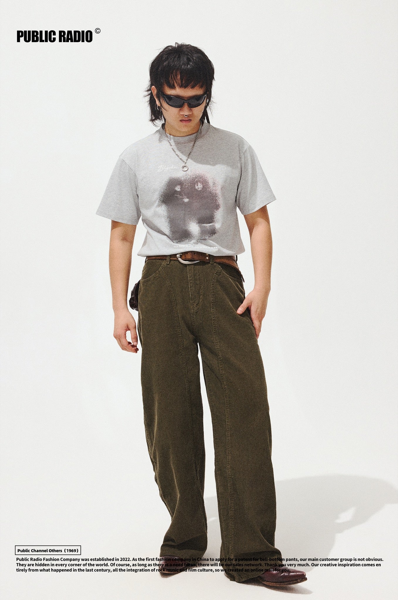 PUBLIC RADIO | Grey Vintage Rock Graphic T-Shirt - Image 3