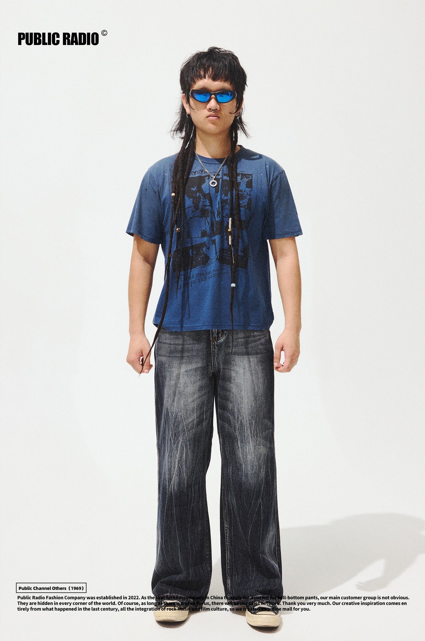 PUBLIC RADIO | Blue Graphic Rock T-Shirt - Image 3