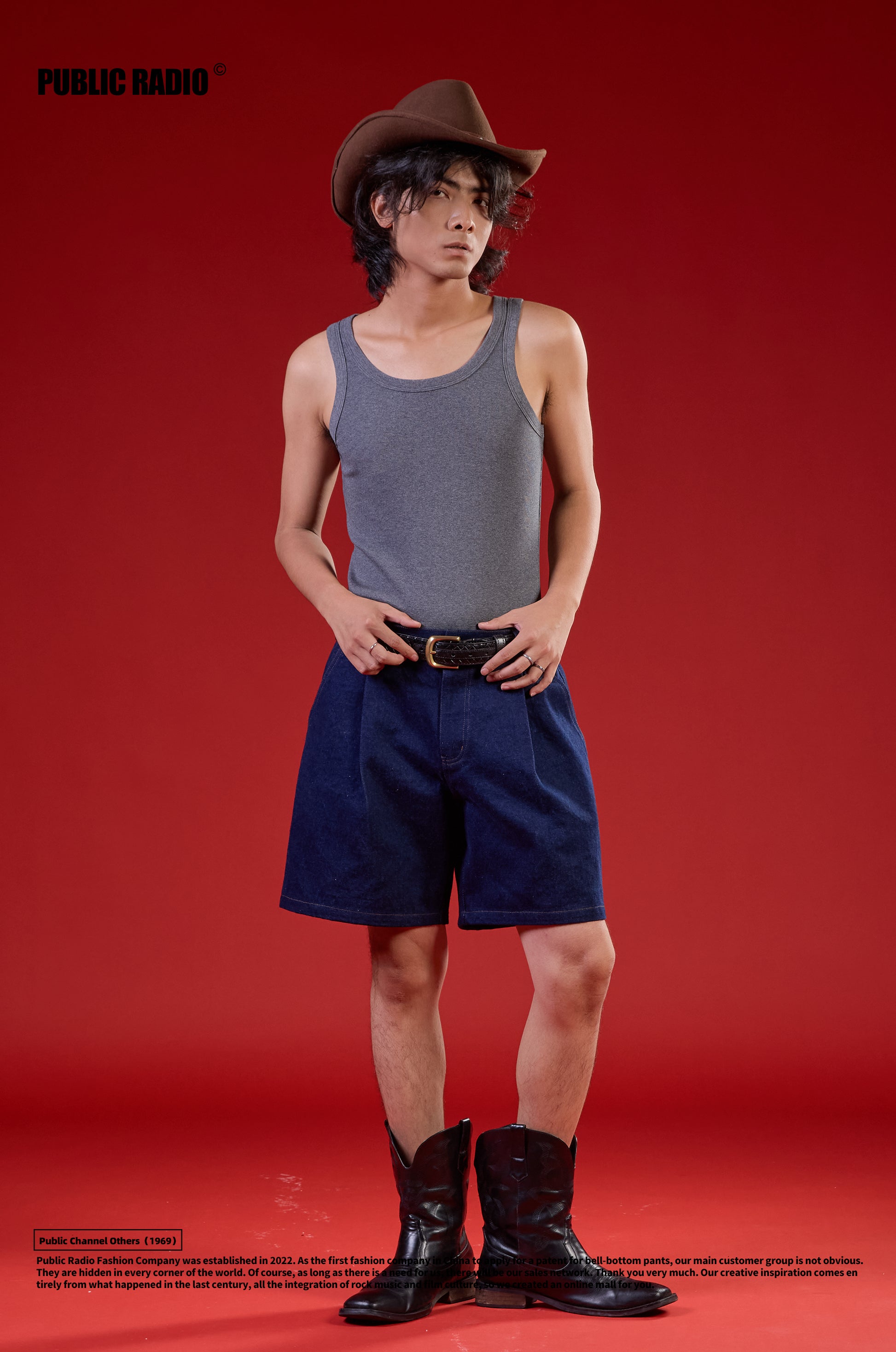 PUBLIC RADIO | American Vintage Slim Fit Pure Cotton Fiber Ribbed Undershirt Vest Base Layer