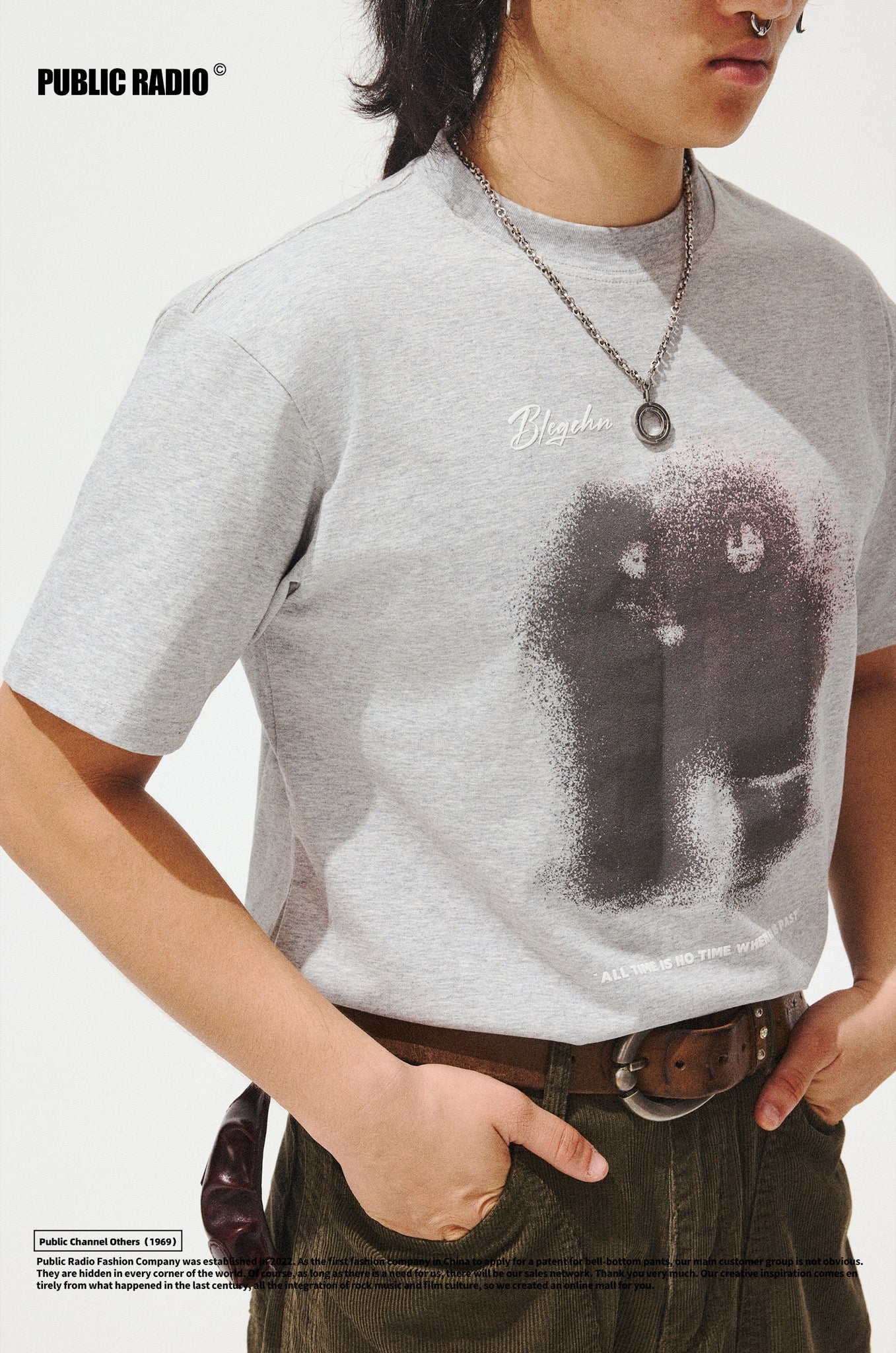 PUBLIC RADIO | Grey Vintage Rock Graphic T-Shirt - Image 4
