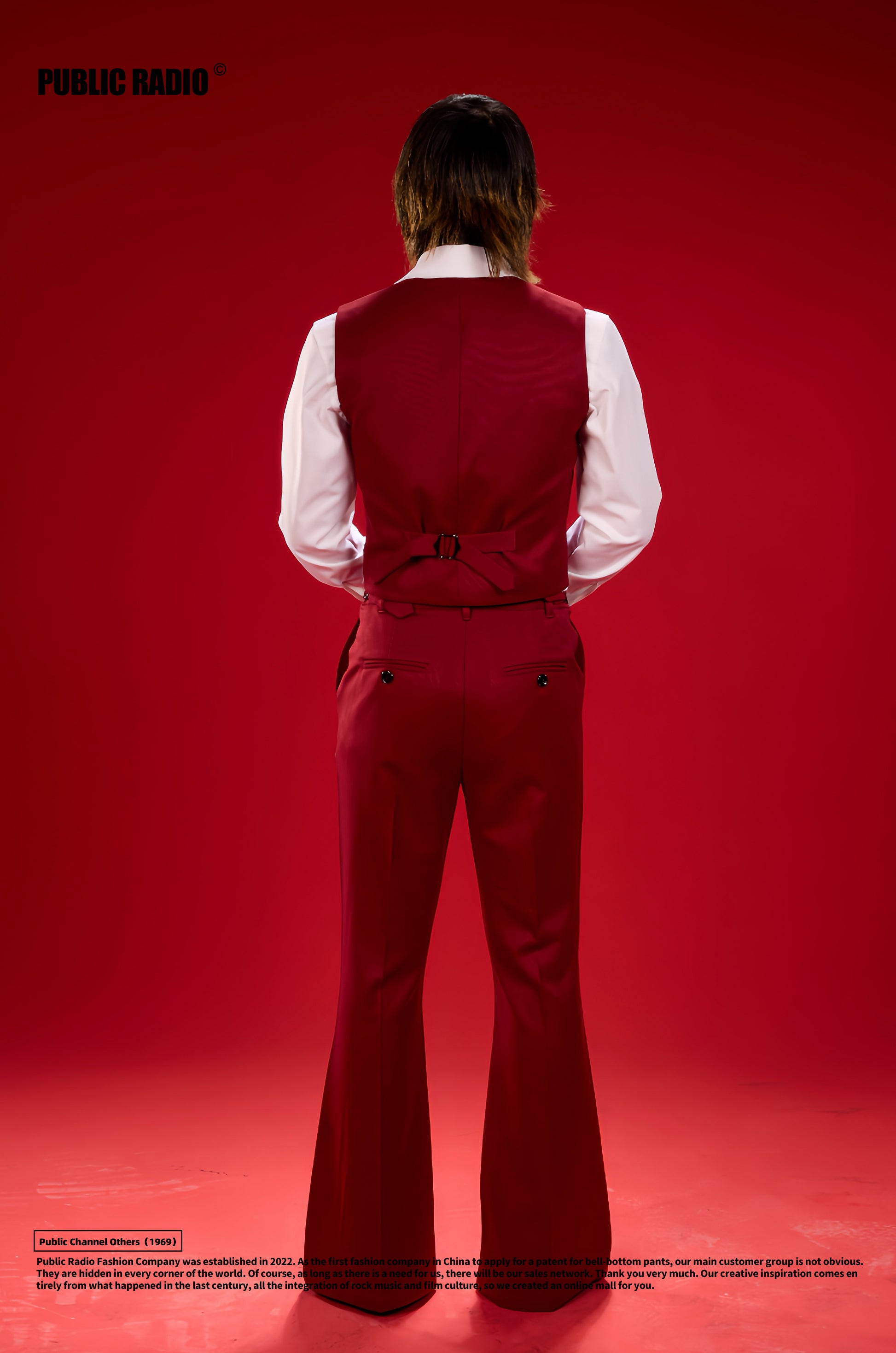 PUBLIC RADIO | 90S Western Texas Classic King Vest Australian Imported Cashmere Multi-Pocket