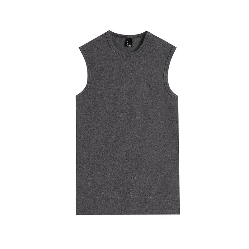 PUBLIC RADIO | 70S Woodstock Rock Commuter Solid Small Collar Heavyweight Pure Cotton Vest