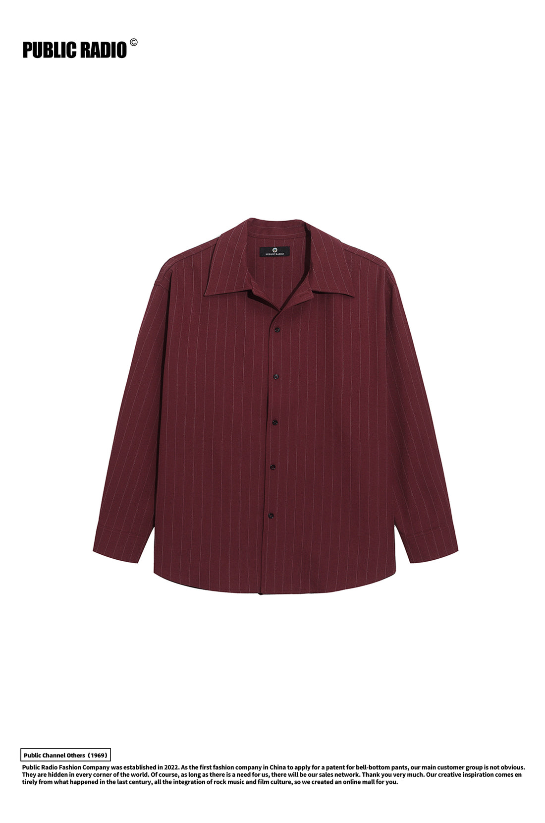 PUBLIC RADIO｜Mexican Western Hero Series Thick Striped Extra-Thick Shirt with Waist Collar Hippie Style