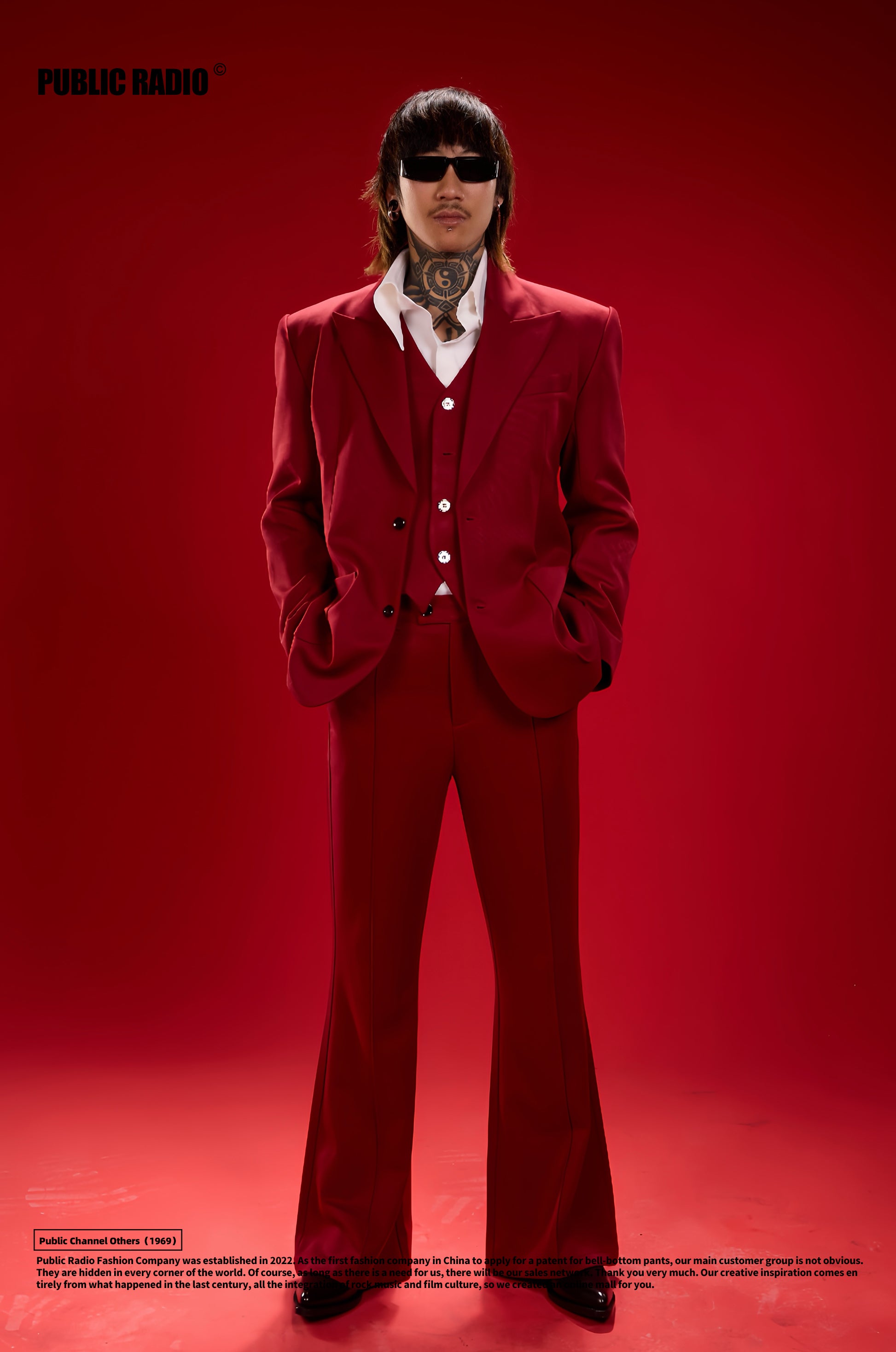 PUBLIC RADIO | American 70S Classic Double Buckle Flared Pants Vintage Craft Australian Cashmere