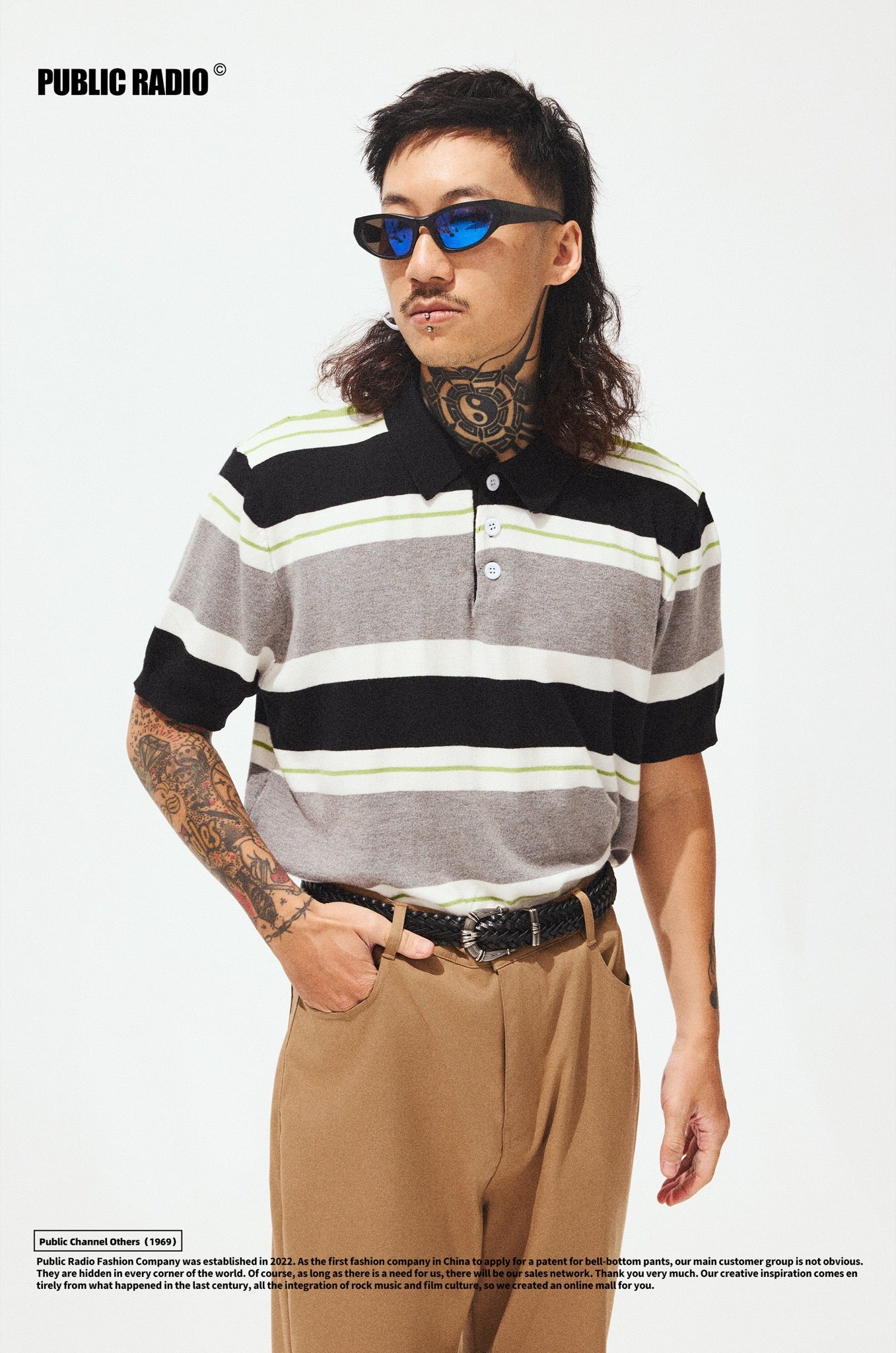 PUBLIC RADIO | Red Black Striped Short Sleeve Shirt - Image 5