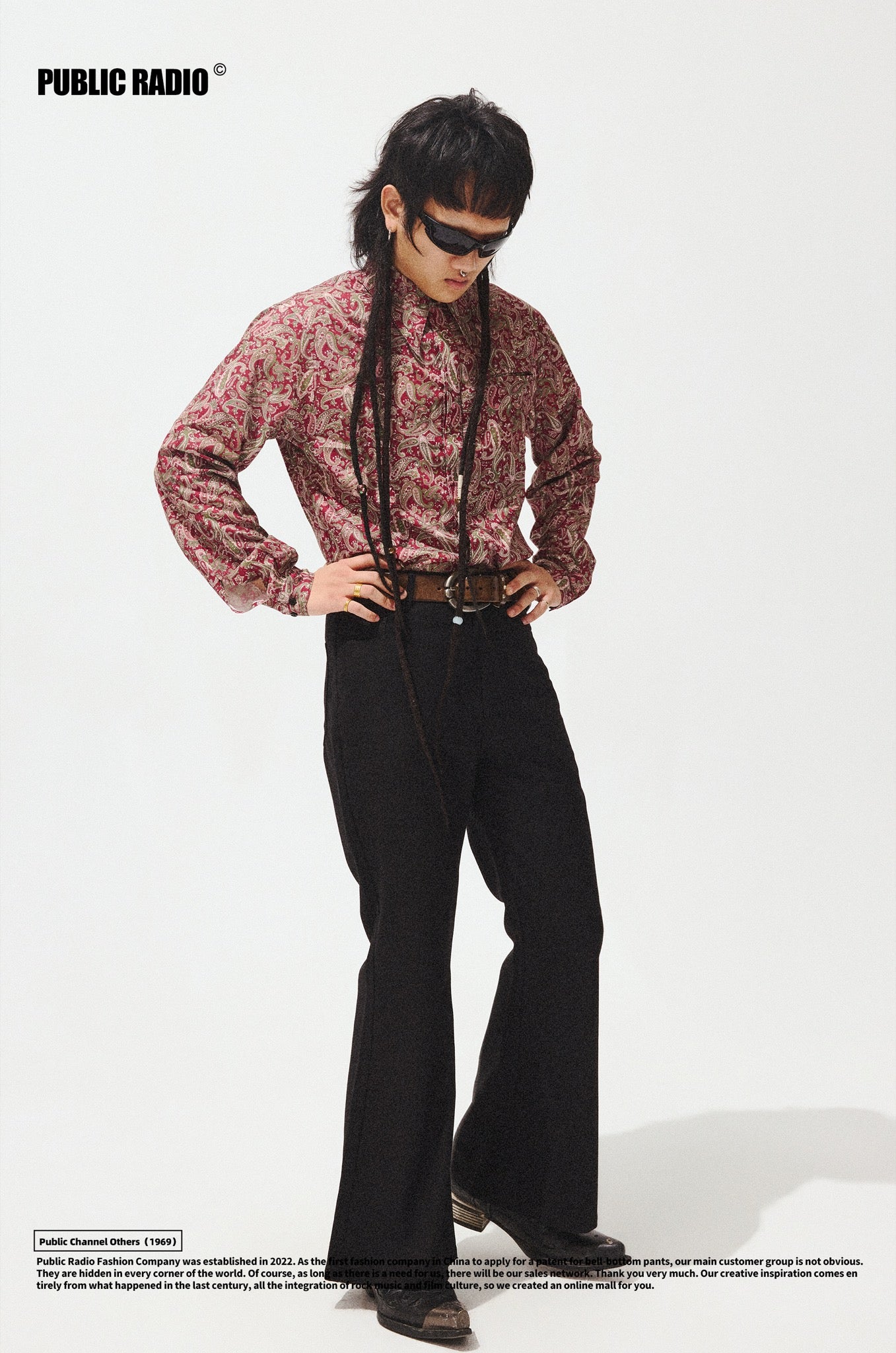 PUBLIC RADIO | Black Red Paisley Shirt - Image 5