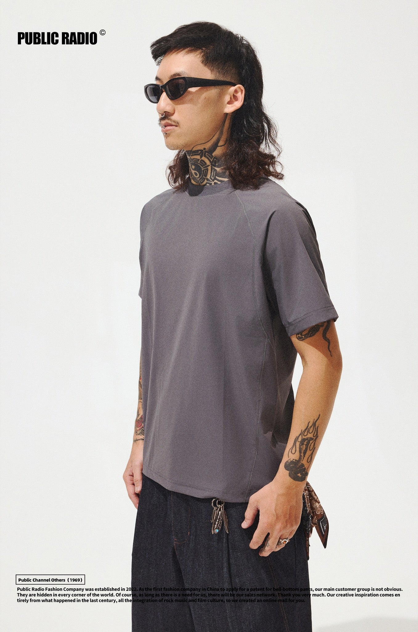 PUBLIC RADIO | Grey Ventilated Back Short Sleeve Shirt - Image 5