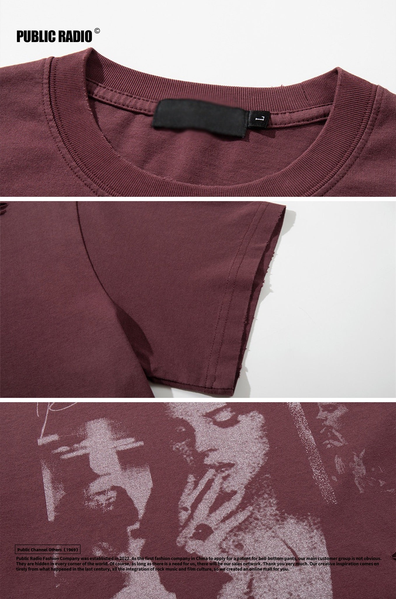 PUBLIC RADIO | Red Vintage Graphic T-Shirt - Image 6