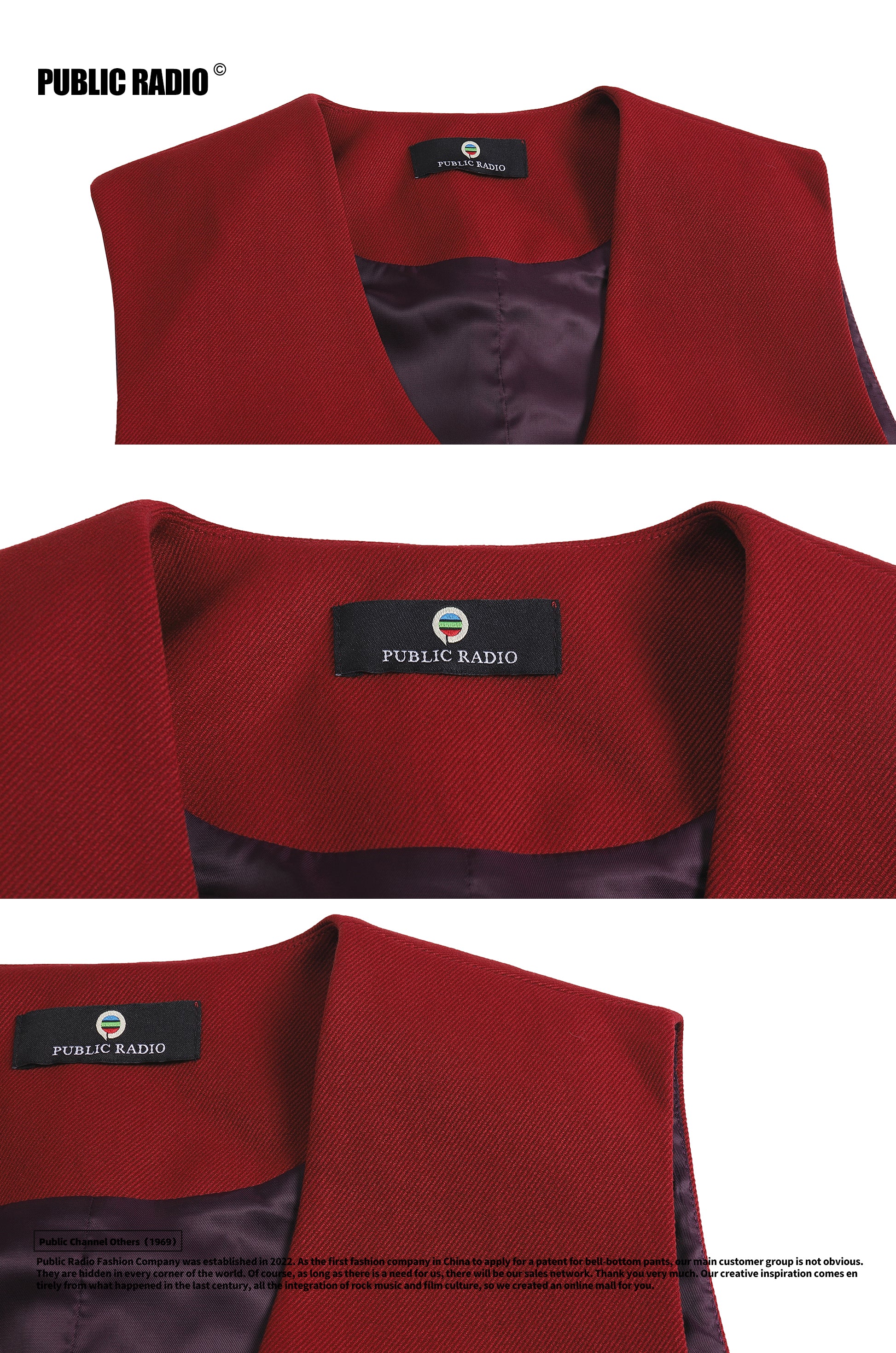 PUBLIC RADIO | 90S Western Texas Classic King Vest Australian Imported Cashmere Multi-Pocket