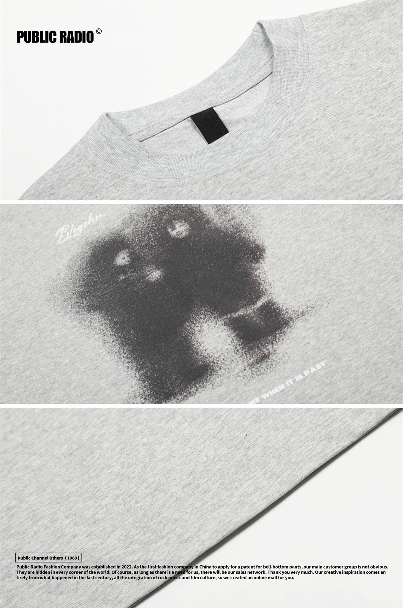 PUBLIC RADIO | Grey Vintage Rock Graphic T-Shirt - Image 6