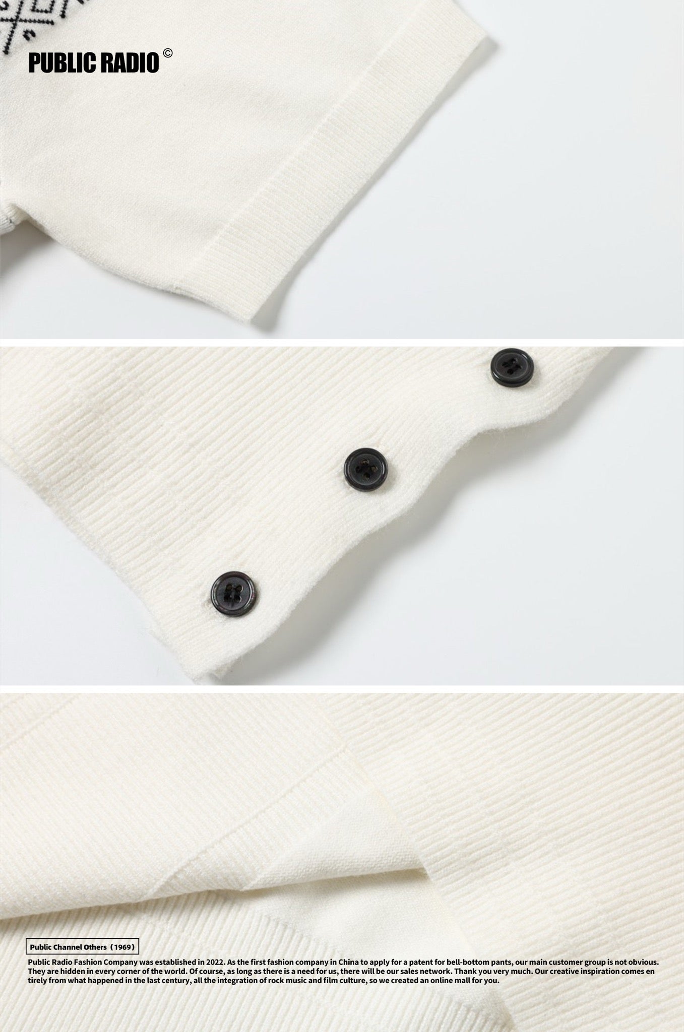 PUBLIC RADIO | White Deer Print Polo Shirt - Image 7