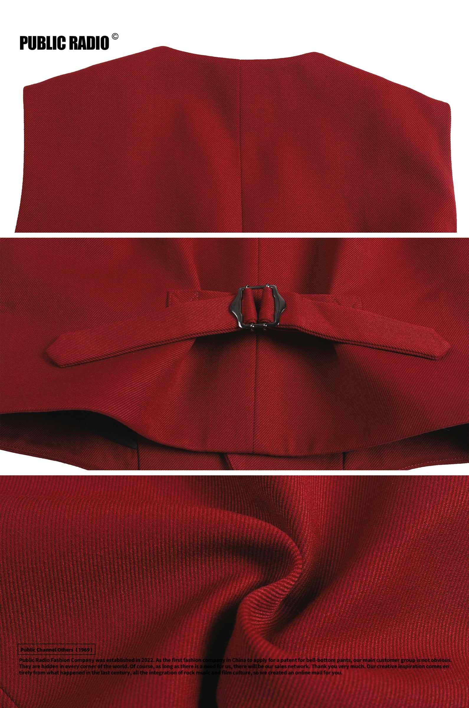 PUBLIC RADIO | 90S Western Texas Classic King Vest Australian Imported Cashmere Multi-Pocket