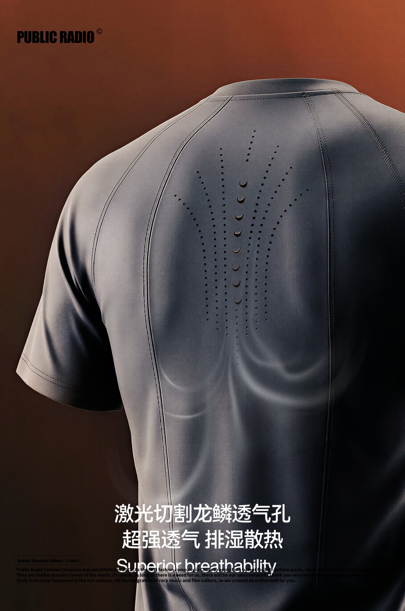 PUBLIC RADIO | Grey Ventilated Back Short Sleeve Shirt - Image 8