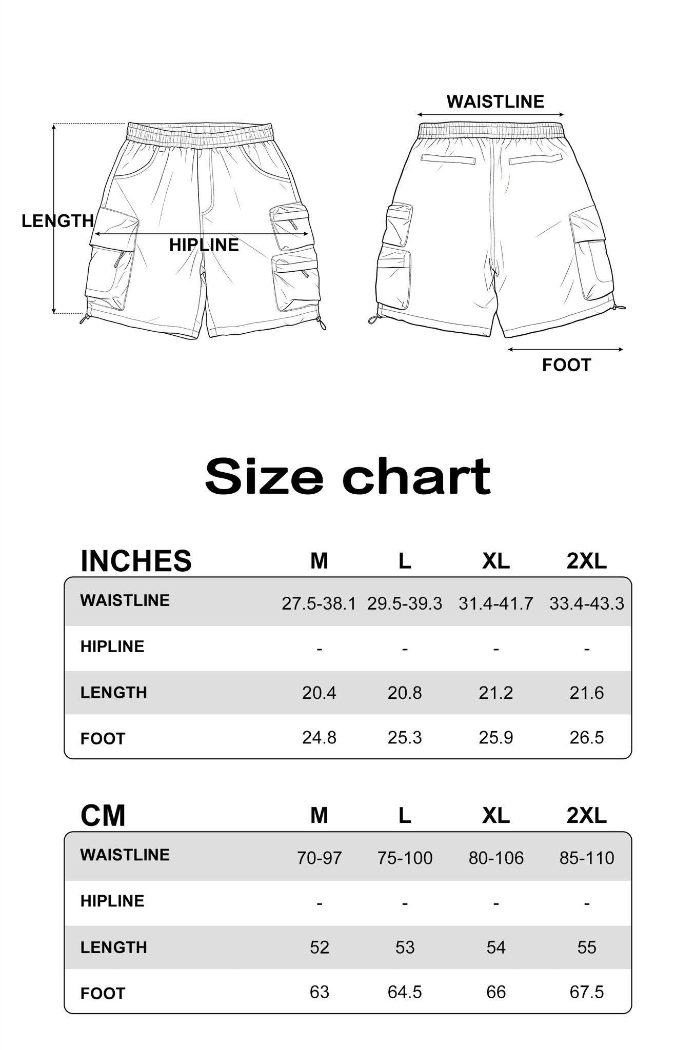 PUBLIC RADIO | Grey Lycra Drawstring Athletic Shorts - Size Chart