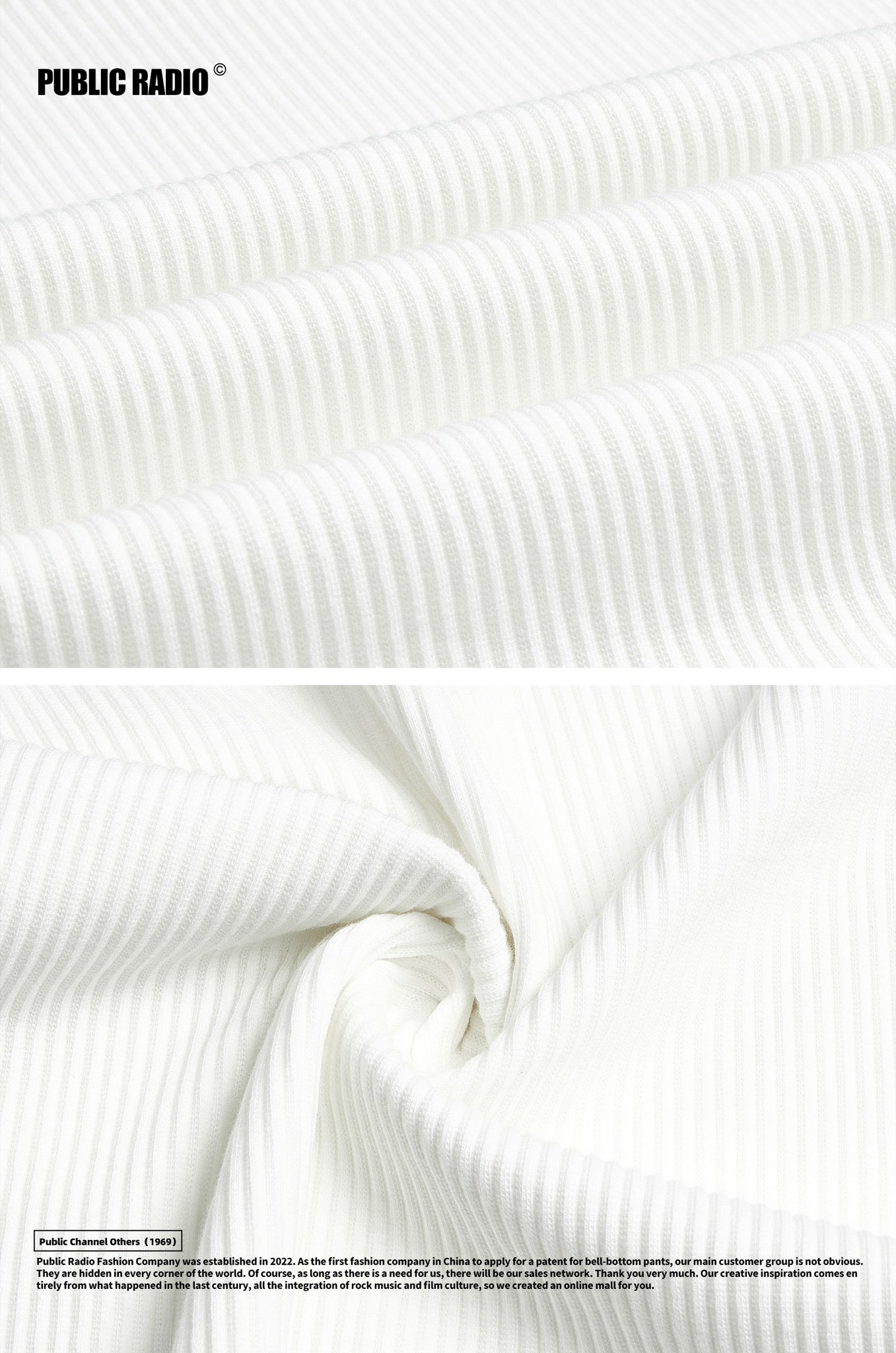 PUBLIC RADIO | White Black Ribbed Stretch Vest - Image 8