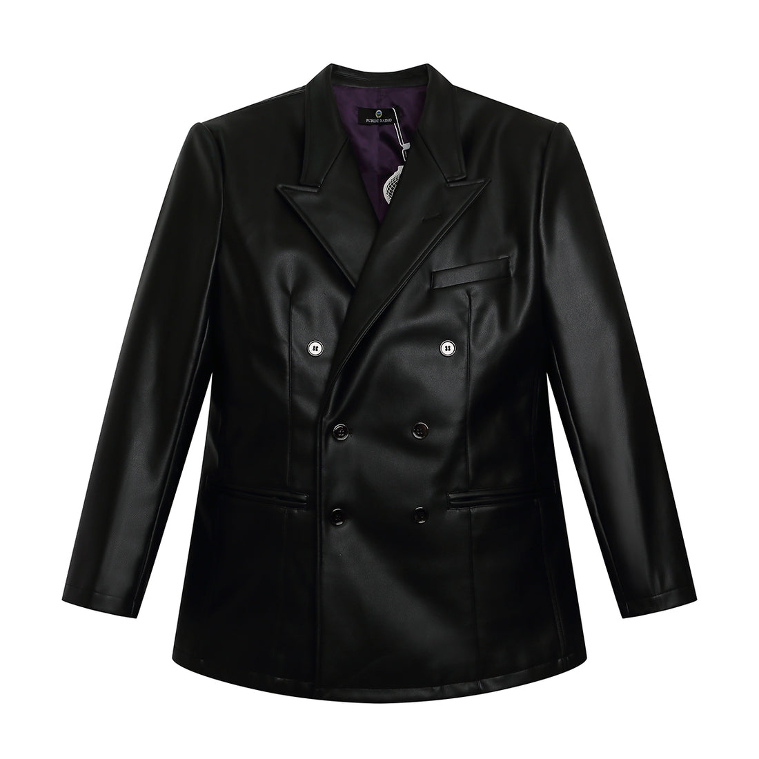PUBLIC RADIO｜Classic Matte Glossy Suits with Padded Leather Shoulders and Double-Breasted Design, inspired by the 1990s Deadly City series.
