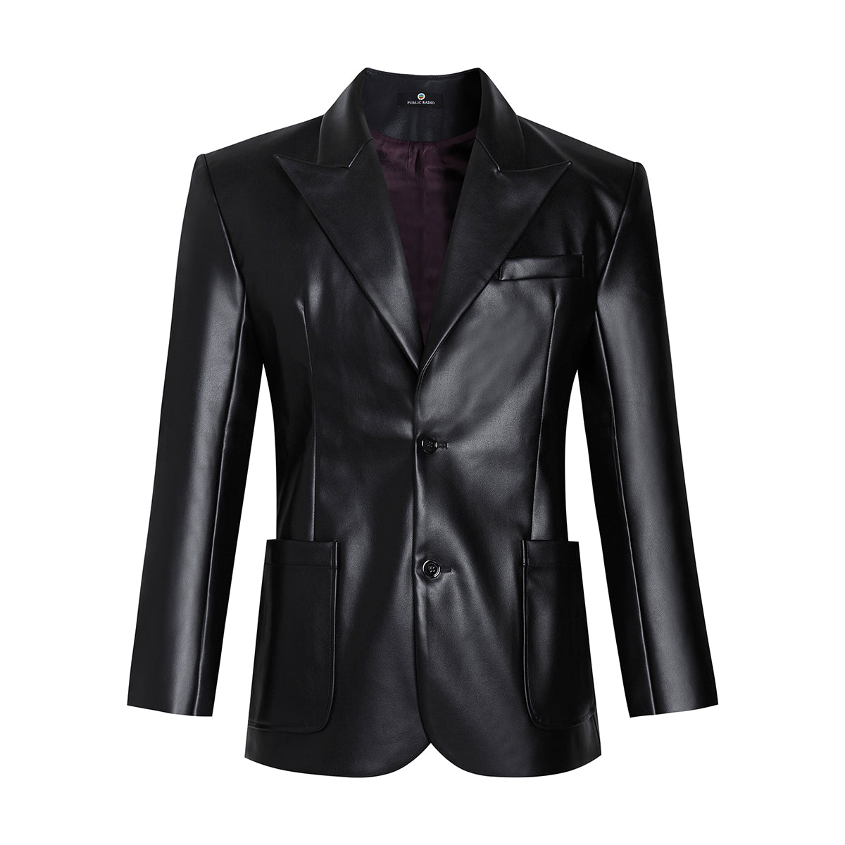 PUBLIC RADIO | Japanese Vintage East Asia Corporation Padded Shoulder Slim Fit Genuine Leather Suit Jacket