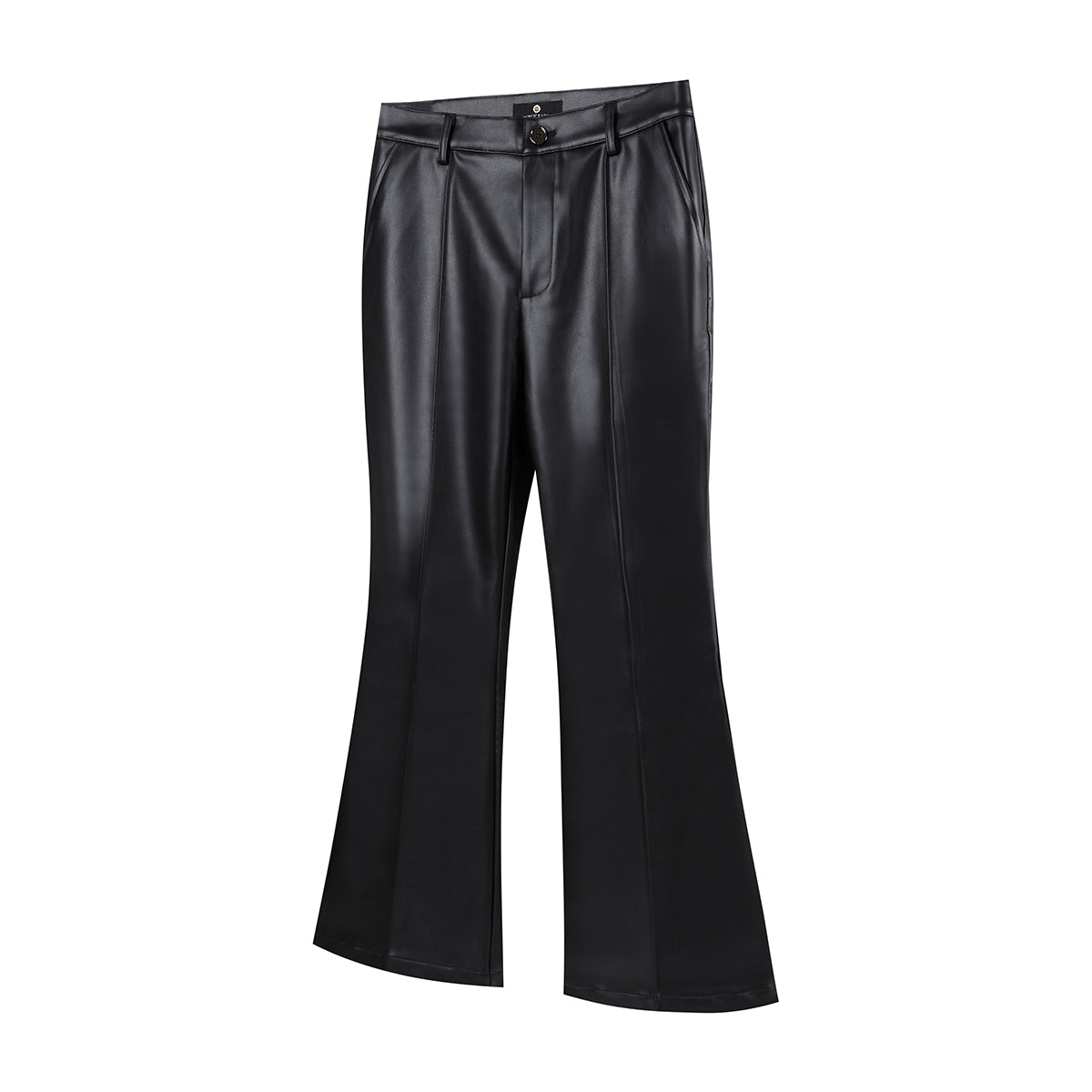 PUBLIC RADIO | Harajuku Japan Millennial Heavyweight Genuine Leather Vintage High-Waist Flared Pants