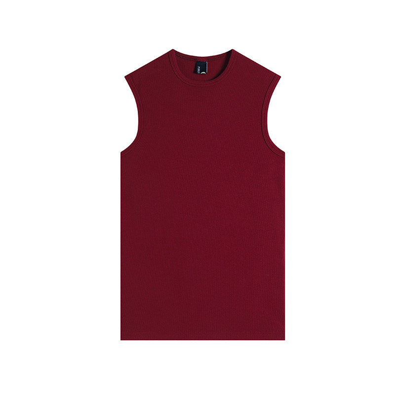 PUBLIC RADIO | 70S Woodstock Rock Commuter Solid Small Collar Heavyweight Pure Cotton Vest