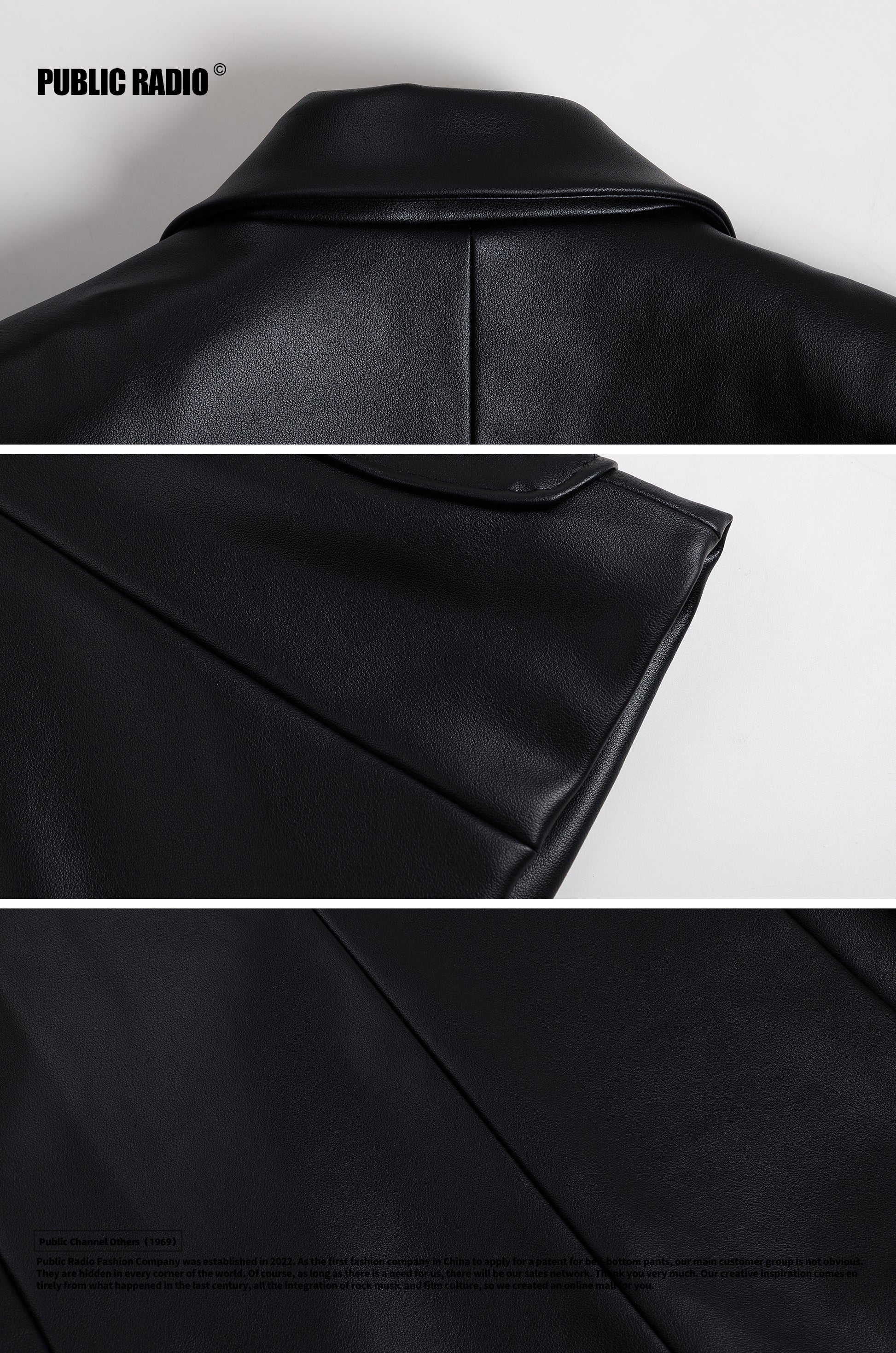 PUBLIC RADIO | Japanese Vintage East Asia Corporation Padded Shoulder Slim Fit Genuine Leather Suit Jacket
