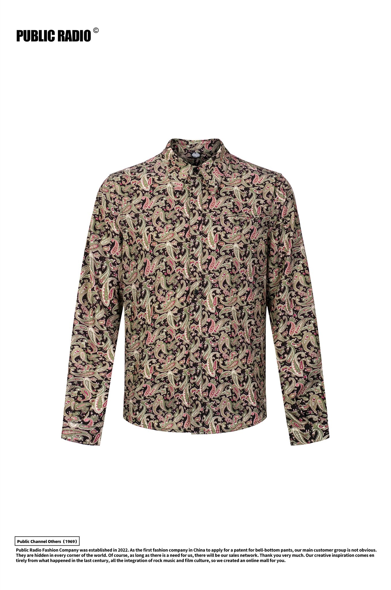 PUBLIC RADIO | Black Red Paisley Shirt - Image 8