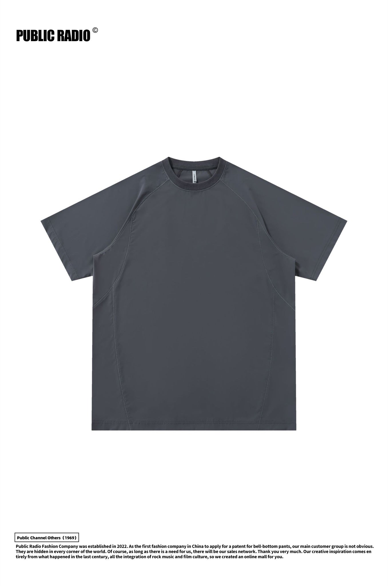 PUBLIC RADIO | Grey Ventilated Back Short Sleeve Shirt - Image 10
