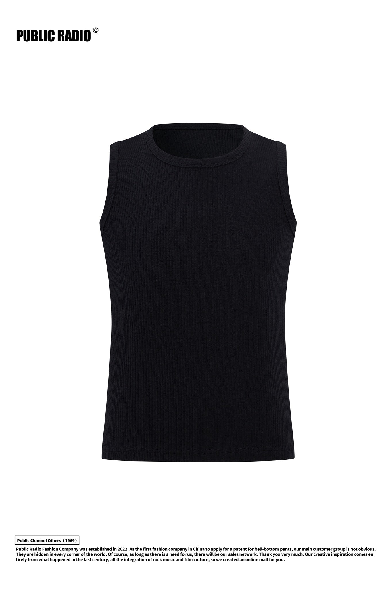 PUBLIC RADIO | White Black Ribbed Stretch Vest - Image 10