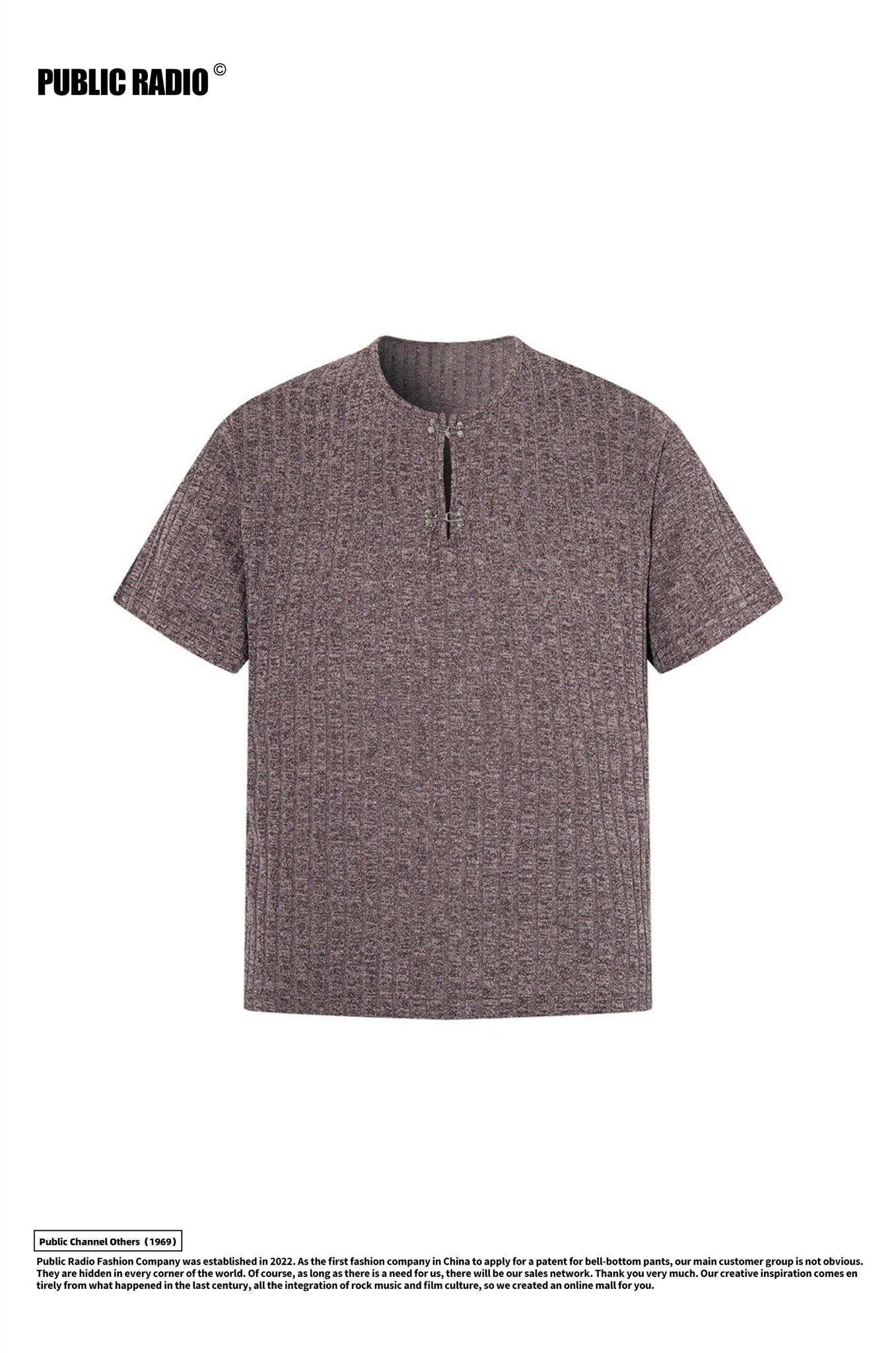PUBLIC RADIO | Grey Short Sleeve V-Neck - Image 10