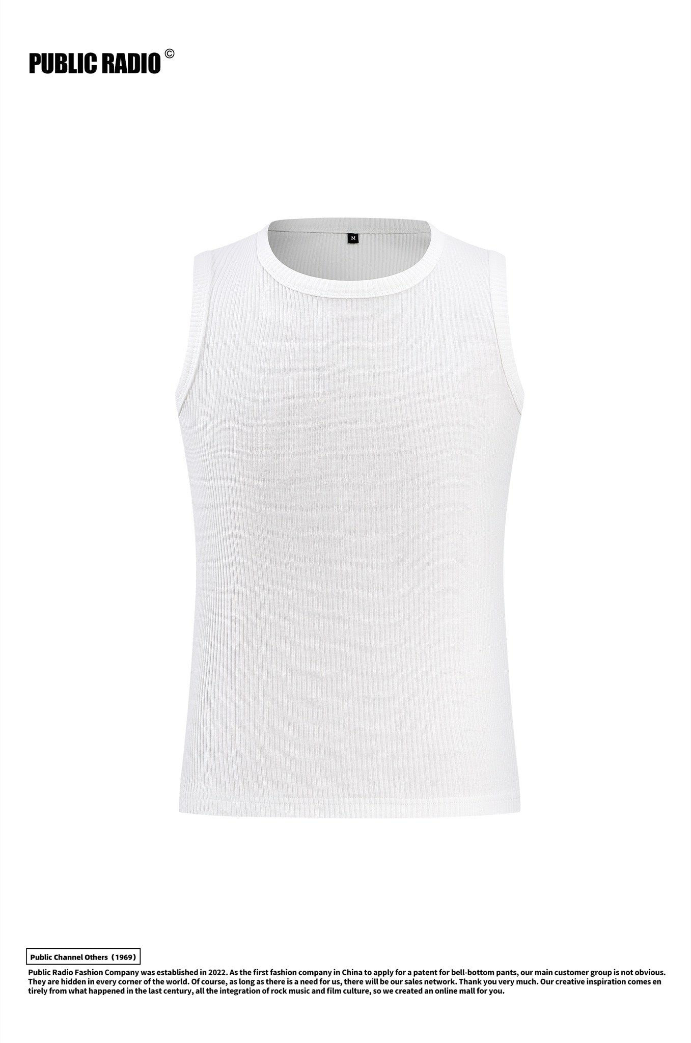 PUBLIC RADIO | White Black Ribbed Stretch Vest - Image 9