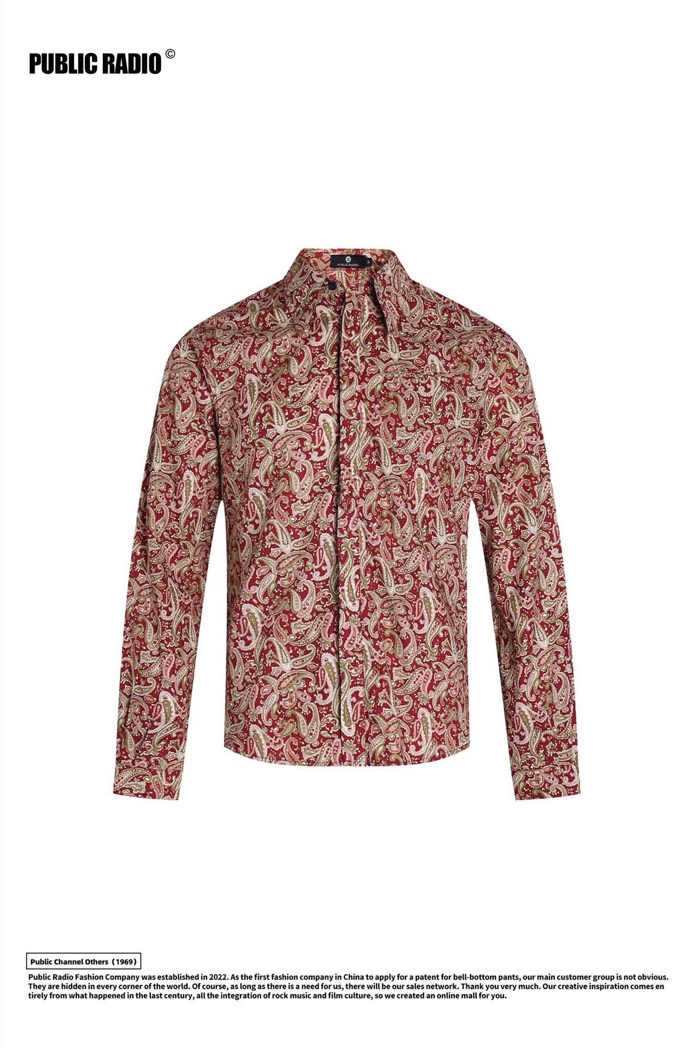 PUBLIC RADIO | Black Red Paisley Shirt - Image 9